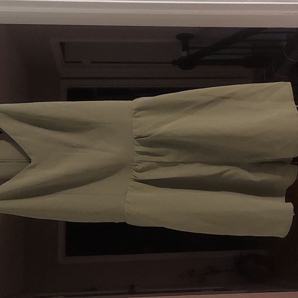Beautiful  green rompers with stylish zip up back